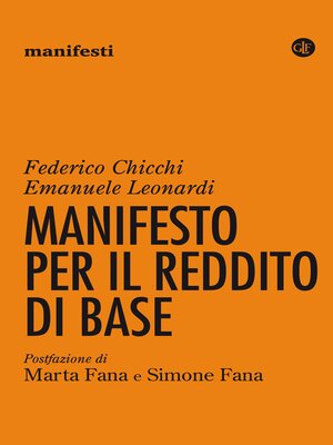 cover image of Manifesto per il reddito di base